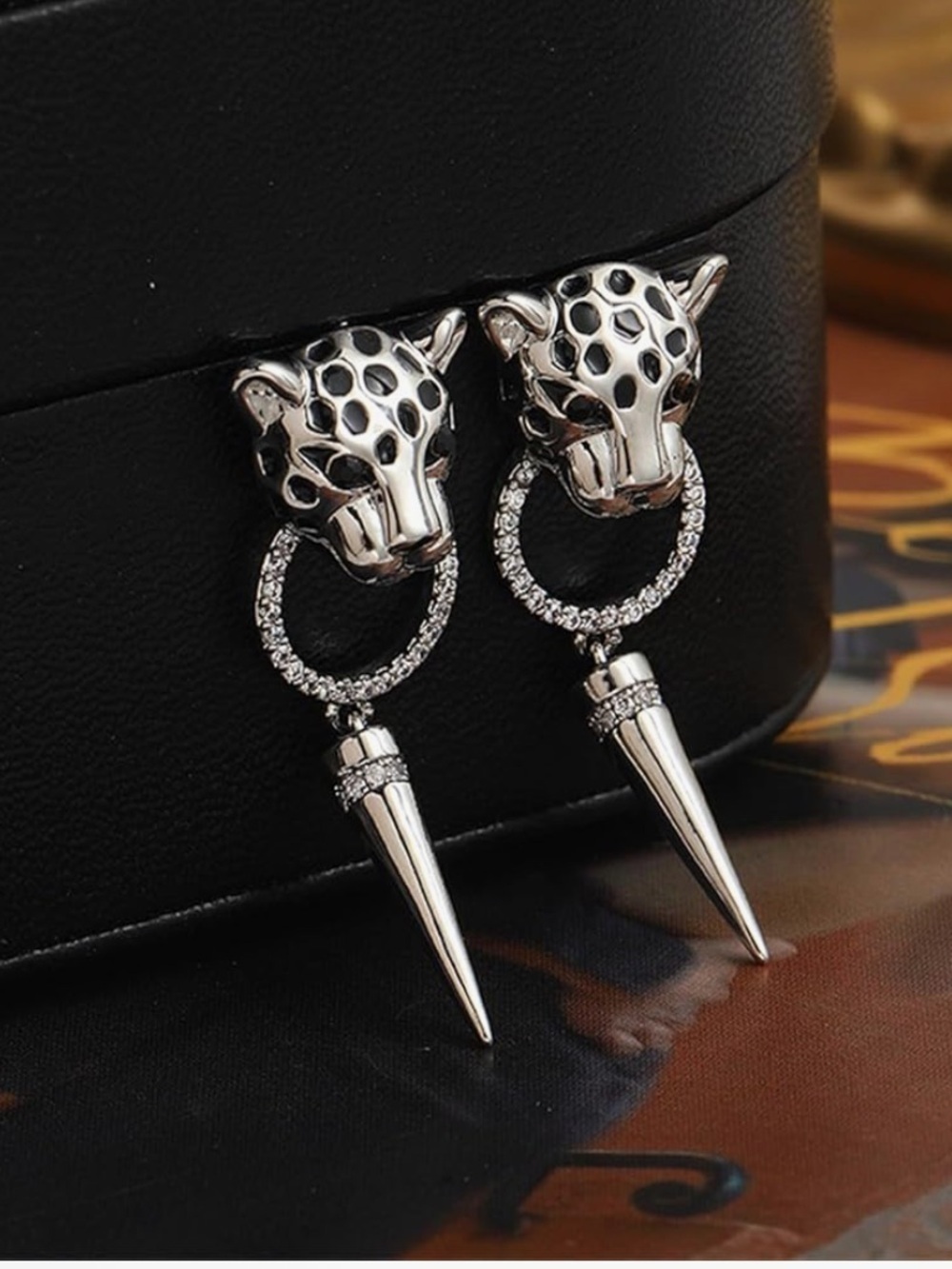 Veloura Panthera Edge Spike Earrings